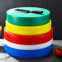 HACCP HDPE snijplank multicolor rechthoekig & rond, dubbelzijdig, plastic snijblokken voor keuken, restaurant en catering