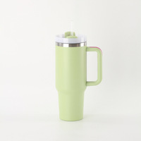 Thermos en acier inoxydable 304 de 40 oz avec paille isolée, moderne, pour la maison, la salle de sport, la chartreuse, le café, 1200 ml, gobelet à crème glacée