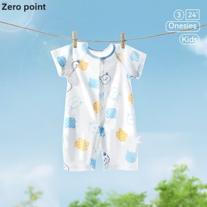 Monos informales de verano para bebés, ropa de manga corta con patrón de animales de algodón 100%, pijamas para hombres y mujeres para <span class=keywords><strong>Amazon</strong></span> - Product Image 4