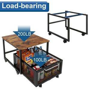 Mini soporte para nevera <span class=keywords><strong>con</strong></span> mesa <span class=keywords><strong>de</strong></span> refrigerador <span class=keywords><strong>de</strong></span> almacenamiento <span class=keywords><strong>de</strong></span> gran capacidad <span class=keywords><strong>con</strong></span> <span class=keywords><strong>ruedas</strong></span> bloqueables Carro <span class=keywords><strong>de</strong></span> nevera rodante Aparato resistente - Product Image 3