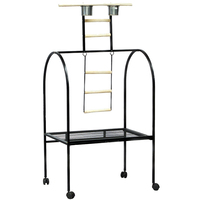 Plateforme interactive pour perroquets Aier BS302 en fil de fer durable, type table ouverte, avec roulettes – Vente en gros