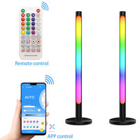 Lámpara LED de Colores con Control Remoto y Aplicación, Luz de Ambiente Musical con Reconocimiento de Ritmo para Decoración de Escritorio de Computadora
