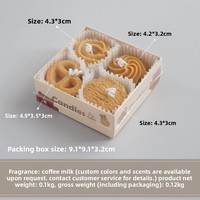 Souvenirs personnalisés, cadeaux d'anniversaire, bougies parfumées en forme de biscuits, bougies artisanales en forme de faux dessert pour la décoration de la maison, fête