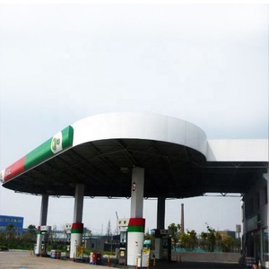 Toldo de acero para estación de gas, estructura de acero, para construcción, estación de gasolina - Product Image 6