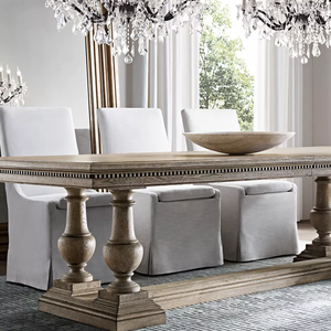 <span class=keywords><strong>Tavolo</strong></span> <span class=keywords><strong>da</strong></span> pranzo rettangolare in rovere massello francese con base a colonna romana, adatto per <span class=keywords><strong>6</strong></span>/8/10/12 persone, arredamento per sala <span class=keywords><strong>da</strong></span> pranzo per villa. - Product Image 4