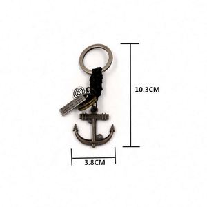 พวงกุญแจสมอเรือทำจากทองเหลืองโบราณดีไซน์แบบกำหนดเองได้ - Product Image 2