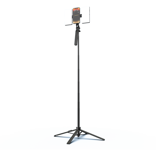 Portable 1.7m ABS Phone Tripod with Professional Live Streaming Fill Light Stand for Live Streaming YouTube Video Shooting