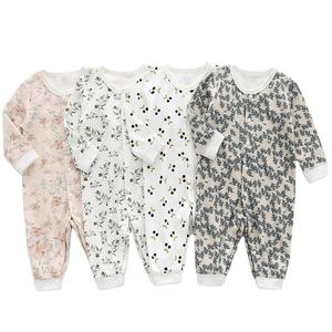 סיטונאי בוטיק תינוק בגדי קיימא תינוקות סרבלי שרוול ארוך הדפסת קיץ תינוק romper כותנה אורגנית - Product Image 1