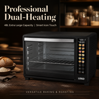 Four électrique de boulangerie de haute qualité 48L avec contrôle numérique et convection pour boulangerie professionnelle