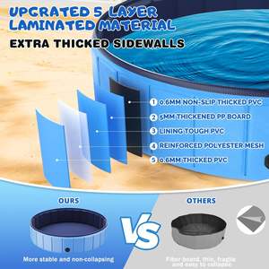 कस्टम ओवरसाइज वाटर पार्टी कुत्ते पालतू पालतू पालतू जानवर स्नान बच्चों और वयस्कों को ग्राउंड आउटडोर स्विमिंग पूल के ऊपर गिर जाता है - Product Image 2