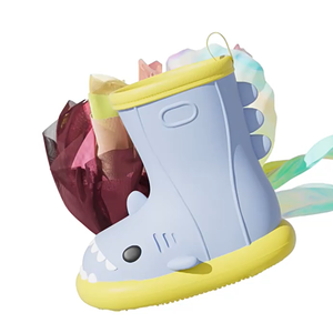 DERAN OEM Venta caliente tiburón lindo diseño de dibujos animados niños zapatos de <span class=keywords><strong>agua</strong></span> para bebés Pvc fácil de poner impermeable ligero <span class=keywords><strong>Botas</strong></span> de lluvia - Product Image 3