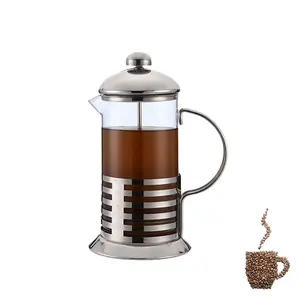 Neuankömmling 350ml 600ml 1000ml Custom Color Kunststoff Kaffee Tee maschine Boro silikat glas French Press