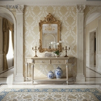 EKAR FURNITURE |   Table console de salon Serenity Silver-Inlay de style provincial