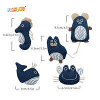 Produsen Famipet kustom grosir desain baru seri hewan Denim mainan anak kucing lembut mainan kucing peliharaan dengan Catnip