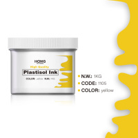 Encre plastisol pour sérigraphie SOLLYD jaune, résistante aux hautes températures, anti-sublimation, plastisol hautement opaque