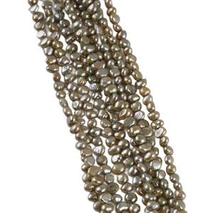 Collar de Perlas Redondas Semiterminadas Blancas de Agua Dulce Naturales de 3-3.5mm con Pulsera de Joyería DIY, Perlas Sueltas Rosas - Product Image 5