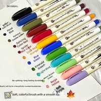 Stylos pinceaux de calligraphie à pointe souple, marqueurs artistiques à séchage rapide, feutres fins pour écriture de script asiatique, ensemble de décoration pour journal