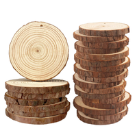Ornements de Noël tranches de bois naturel bois non fini pré-percé avec trou cercles en bois tranches d'arbre pour
