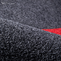 Tapis d'entrée commercial moderne personnalisé avec logo et texte, dos antidérapant en caoutchouc, utilisation intérieure/extérieure, facile à nettoyer