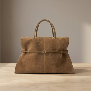 BS INTERNATIONAL Suede Tote Bag Leather Strap Open <b>Top</b> Minimalist Design Animal <b>Print</b> All Seasons Daily Use Women's Clutches - Product Image 5