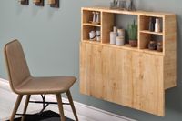 Bureau mural, étagère murale flottante, bureau avec tiroirs, bureau blanc suspendu