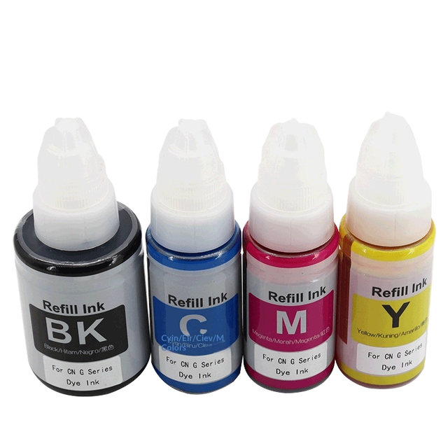 GI-890 Premium Color Compatible Full Cartridge Water Based Refill for for PIXMA G1800/G1810/G2810/G3800/G3810/G4800 Printer