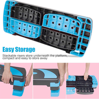 Tellus Fitness Plataformas de paso Premium de 31 pulgadas Paso a paso de entrenamiento aeróbico ajustable para Fitness y ejercicio