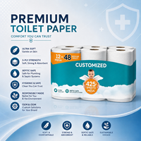 Papier toilette de la meilleure qualité, jetable et biodégradable, pour toilettes commerciales, paquet en vrac, fournitures sanitaires, petit rouleau de papier toilette