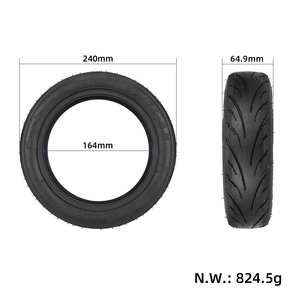 Pneu de trottinette électrique de 10 pouces 60/70-6.5, pneu avant et arrière en caoutchouc résistant à l'usure pour pièces de trottinette électrique - Product Image 2