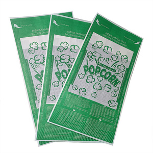 Kantong Makanan Kertas Kraft Klasik yang Dapat Digunakan di Microwave dengan Pegangan untuk <span class=keywords><strong>Popcorn</strong></span> dan Keripik Kentang, Pola dan Logo Cetak Gravure Kustom - Product Image 1