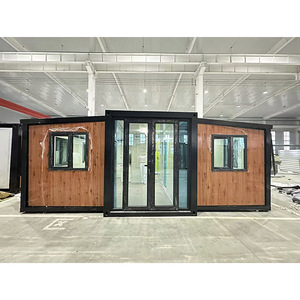 Maison en conteneur mobile préfabriquée de 40 pieds 20 pieds Villa préfabriquée extensible de deux chambres à coucher Immeuble de bureaux portables - Product Image 5