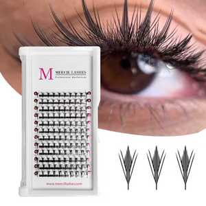 Extensions de cils effet <span class=keywords><strong>anime</strong></span> à pointes, cils manga effilés, naturels mats et scintillants, en PBT, sans cruauté animale, OEM disponible - Product Image 2