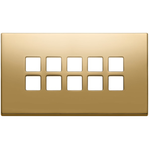 Flat Gold Plate Wall <b>Switch</b> 5 Gang 16.5 Cm Length 9.5 Cm Width 1.4 Cm Height - Product Image 1