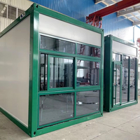 Conteneur portable, supermarché, maison préfabriquée, conteneur mobile en kit, boutique, maison, prêt à l'emploi, conteneur pliable en Z, kiosque en verre