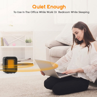 Petit radiateur électrique portable silencieux à chauffage rapide en céramique PTC avec protection contre la surchauffe pour chambre à coucher intérieure