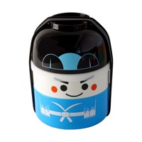 Boîte à déjeuner pour enfants japonais Boîte à bento Poupée Geisha Poupée Kokeshi Conteneur alimentaire à deux étages