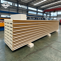 Panneaux muraux en bois sculpté pour l'extérieur, panneaux sandwich en PU pour l'isolation thermique et le revêtement mural