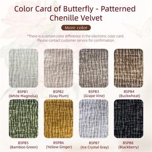 Ensemble de canapé sectionnel moderne et écologique de style rétro avec tissu chenille à motif papillon tufté pour le salon - Product Image 6