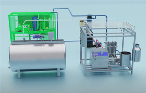 Içecek fabrikası Motor pompası odaklama çevre yoğurt için komple otomatik UHT süt poşet üretim hattı ekipmanları - Product Image 6