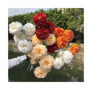 RG-563 ดอกไม้ประดิษฐ์ผ้าไหม Hibiscus Mutabilis ดอกไม้ประดิษฐ์ดอกโบตั๋นดอกไม้สําหรับงานแต่งงานตกแต่งบ้าน