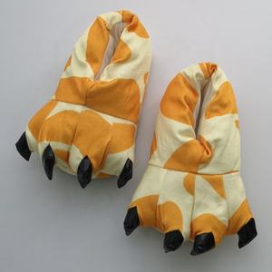 Patte en peluche Hiver Chaud Pantoufles De Peluche Patte Coton Doux Drôle Animal Noël Griffe Monster Pantoufles <span class=keywords><strong>D</strong></span>'intérieur \ Chaussures de Sol - Product Image 2
