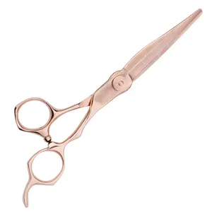 Kungfu Rose Gold Black Color Classic Professional Barber HairCut Beauty Scissors Barber Products