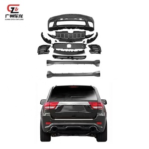 Kit de Carrocería de Gran Venta para <span class=keywords><strong>Jeep</strong></span> <span class=keywords><strong>Grand</strong></span> <span class=keywords><strong>Cherokee</strong></span> <span class=keywords><strong>2018</strong></span> Modificado a <span class=keywords><strong>SRT8</strong></span> con Parachoques Delantero y Trasero, Parrilla, Faldones Laterales, Capó y Guardabarros - Product Image 3