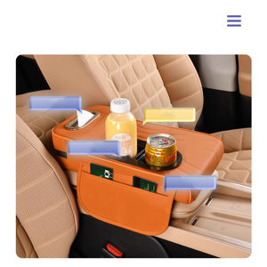 Accessori per Interni Auto di Alta Qualità, Bracciolo Centrale di Lusso a Doppio Strato con Cuscino e Portabicchieri in Pelle - Product Image 2