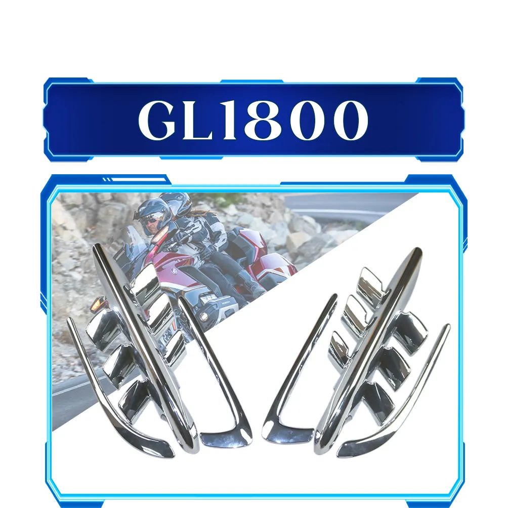 Für Honda Goldwing GL1800 2001-2011 Hochwertiges Motorrad zubehör Chrome Shark Gills Verkleidung dekoration Teile 1 Satz 6St