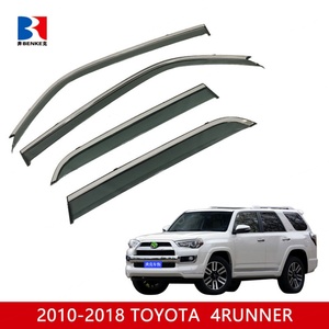 Pare-soleil BENKE pour Toyota 4Runner 2018-2019, visière latérale de luxe en PC + acier inoxydable pour la fenêtre de la portière de voiture, protection contre le soleil et la pluie - Product Image 2
