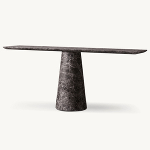 Consolle Decorativa per <span class=keywords><strong>Ingresso</strong></span> Hotel KUMUSI in Pietra Naturale con Piano in Marmo Nero Antico, Dimensioni Personalizzabili, per <span class=keywords><strong>Soggiorno</strong></span> Villa - Product Image 2