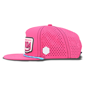 Tcap China 5 Panel <b>Flat</b> Brim Cap Waterproof Laser Cut Hole Perforated Snapback <b>Hat</b> - Product Image 2