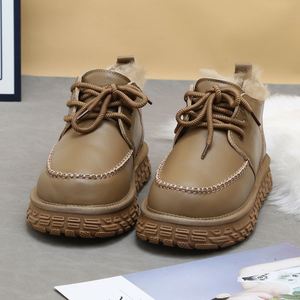 Botas de Nieve Impermeables para Hombre, Talla Grande, Botas de Invierno con Forro Grueso de Algodón Cálido, Botas Casuales Retro de Lana Pura - Product Image 2