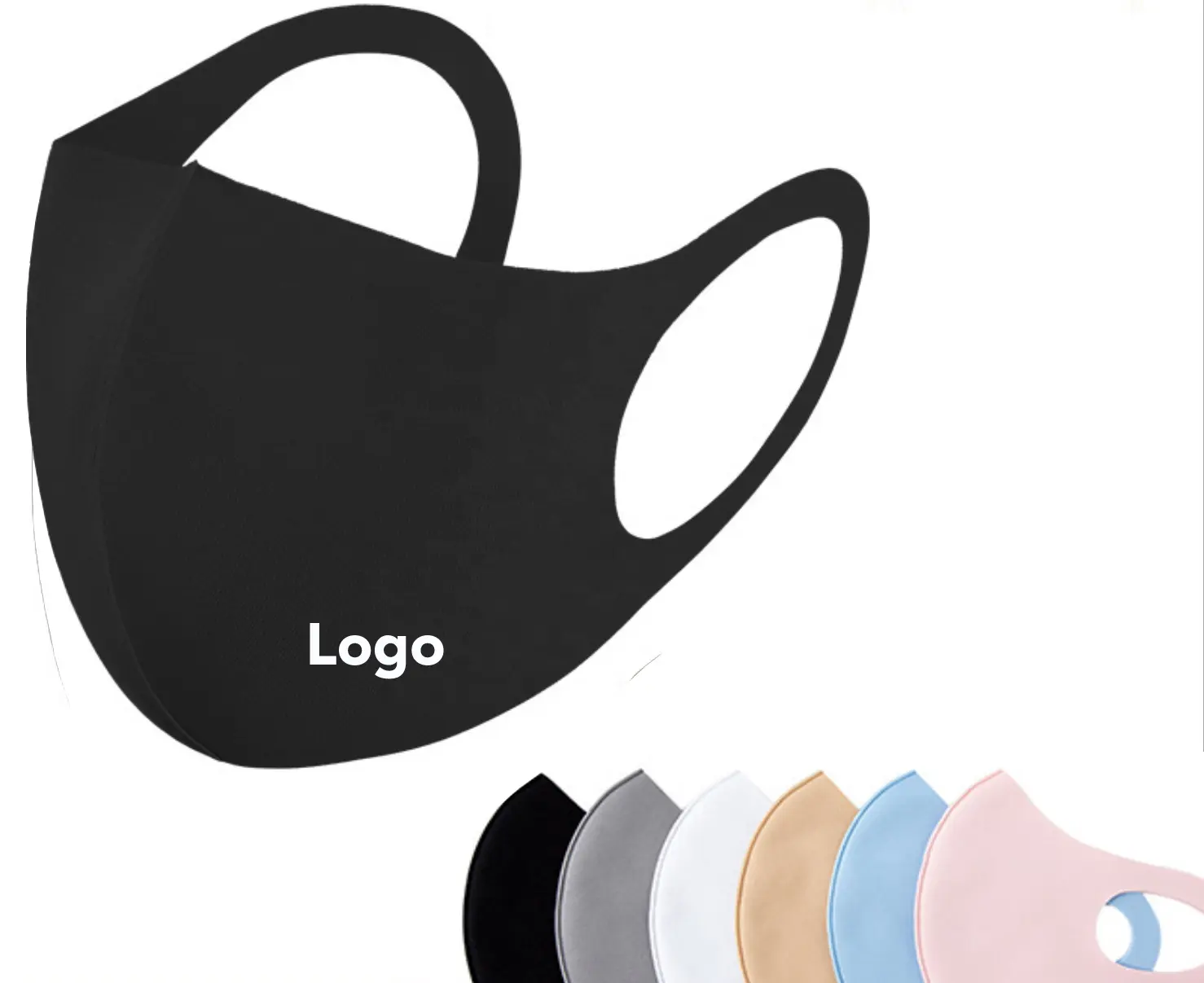 Wholesale Disposal Custom logo fashion Design Reusable Black Fashion Cotton customized logo Face Mask with custom logo